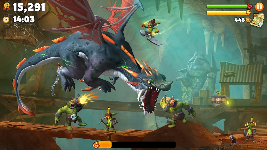 Hungry Dragon (Хангри Драгон) [МОД: Меню, Бесконечные монеты и Открытые уровни] Screenshot 2
