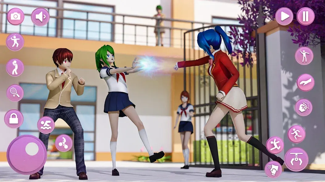 Anime School Girl Simulator 3D [МОД: Бесконечные деньги, Монеты и Мега MOD] Screenshot 3