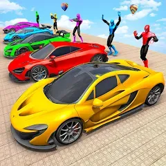 Скачать Mega Ramp Car Games Car Stunts [МОД: Все открыто, Дополнительные деньги и Меню MOD] | Взлом Mega Ramp Car Games Car Stunts на Андроид