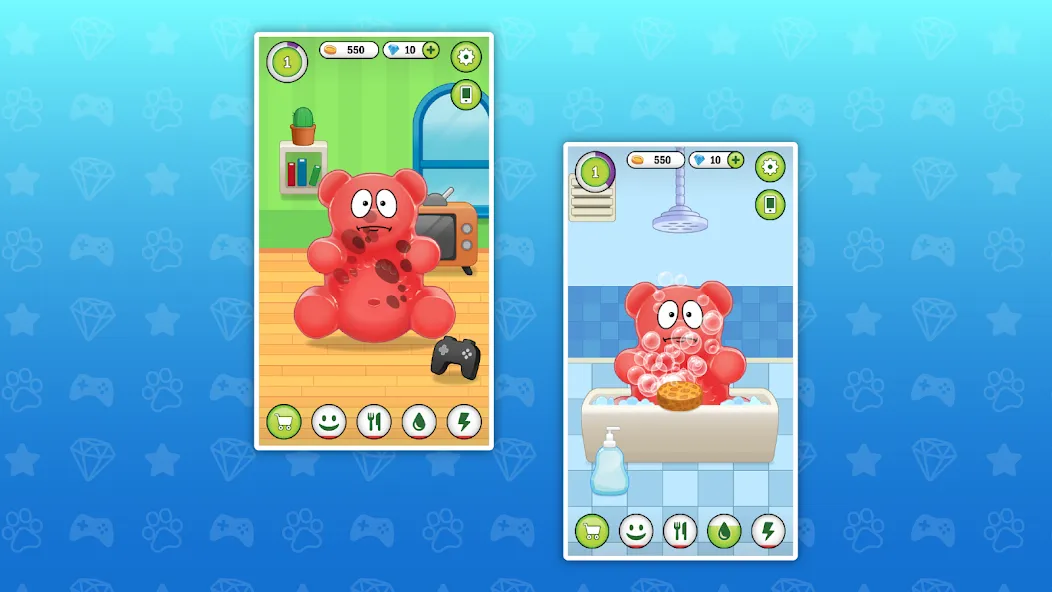 My Jelly Bear Pet [МОД: Все открыто, Дополнительные деньги и Меню MOD] Screenshot 1