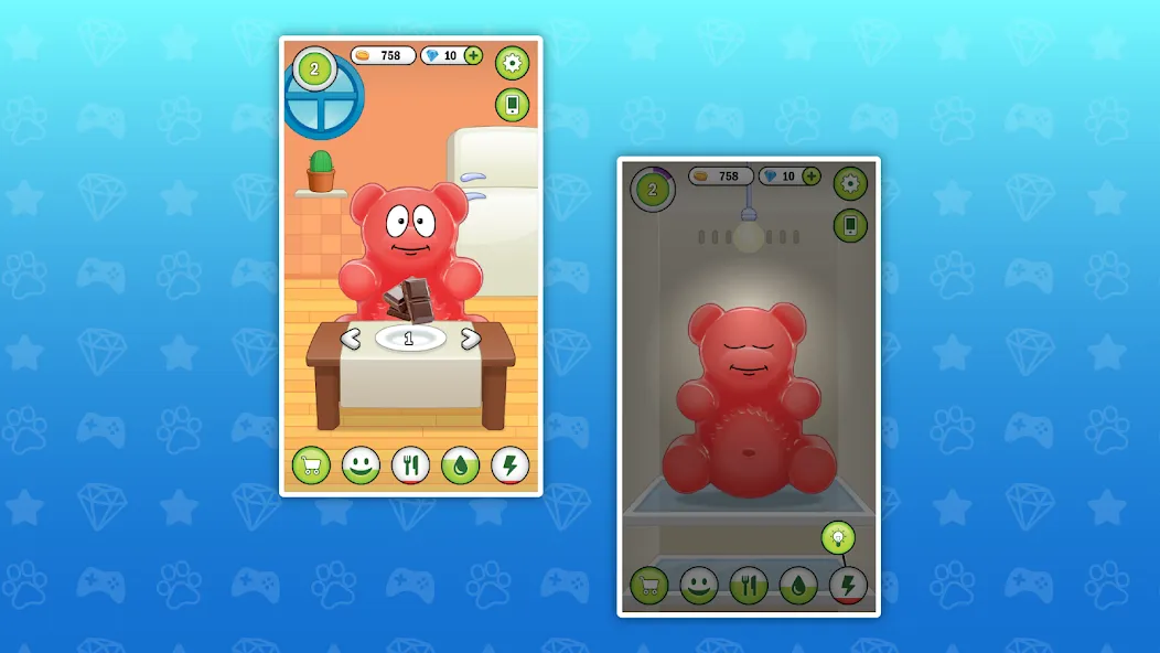 My Jelly Bear Pet [МОД: Все открыто, Дополнительные деньги и Меню MOD] Screenshot 2