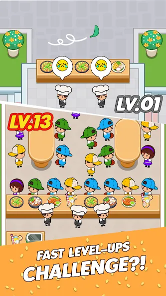Food Fever: Restaurant Tycoon (Фуд Фивер) [МОД: Меню, Бесконечные монеты и Открытые уровни] Screenshot 1