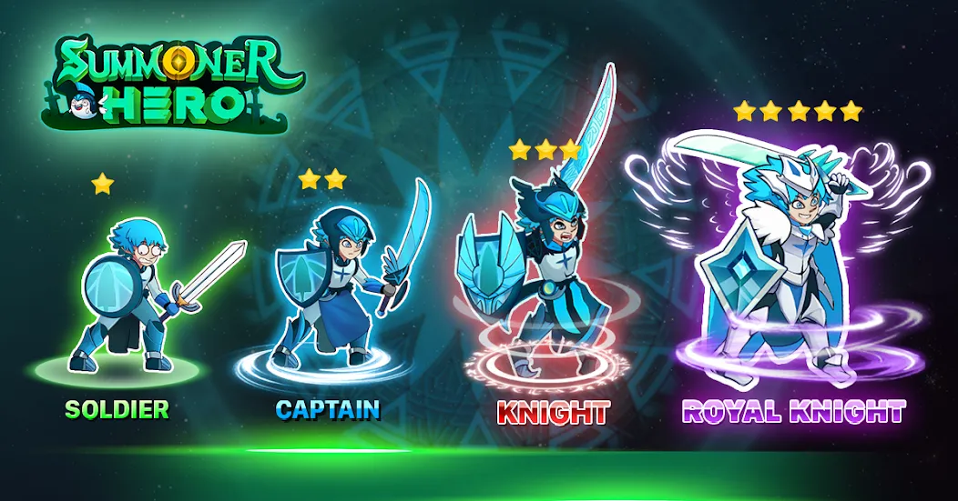 Summoner Hero: Epic Battle (Саммонер Хиро) [МОД: Все открыто, Дополнительные деньги и Меню MOD] Screenshot 1