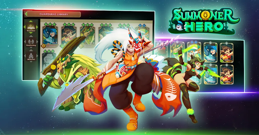Summoner Hero: Epic Battle (Саммонер Хиро) [МОД: Все открыто, Дополнительные деньги и Меню MOD] Screenshot 4
