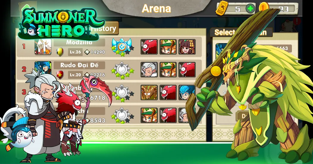 Summoner Hero: Epic Battle (Саммонер Хиро) [МОД: Все открыто, Дополнительные деньги и Меню MOD] Screenshot 5