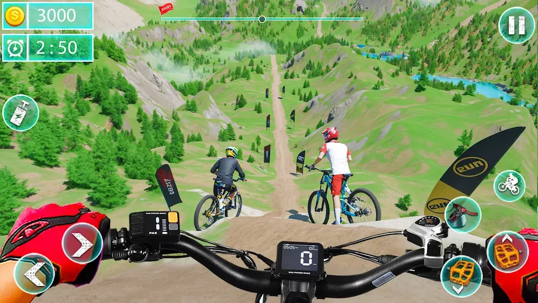 MTB Downhill: BMX Racer [МОД: Бесконечные деньги, Монеты и Мега MOD] Screenshot 3