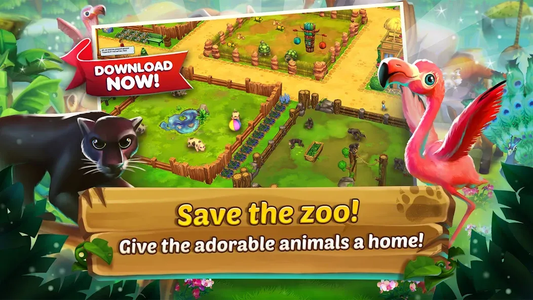 Zoo 2: Animal Park (Зу 2) [МОД: Все открыто, Дополнительные деньги и Меню MOD] Screenshot 1