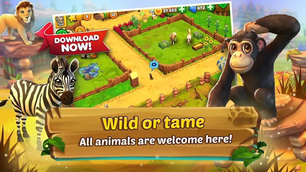 Zoo 2: Animal Park (Зу 2) [МОД: Все открыто, Дополнительные деньги и Меню MOD] Screenshot 3