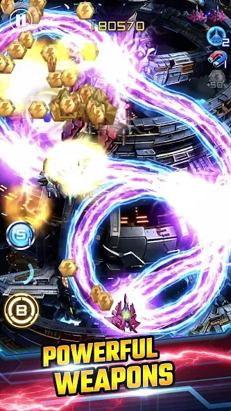 Lightning Fighter 2: Space War (Лайтнинг Файтер 2) [МОД: Много монет, Открытые уровни и Мега MOD] Screenshot 1