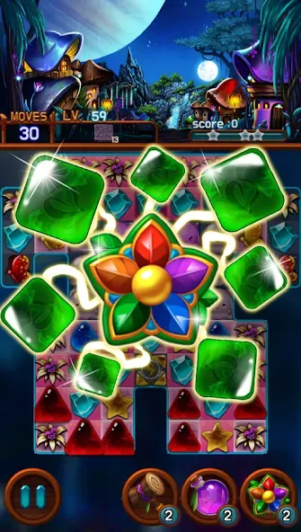 Jewel Galaxy (Джуэл Гэлакси) [МОД: Много монет, Открытые уровни и Мега MOD] Screenshot 1