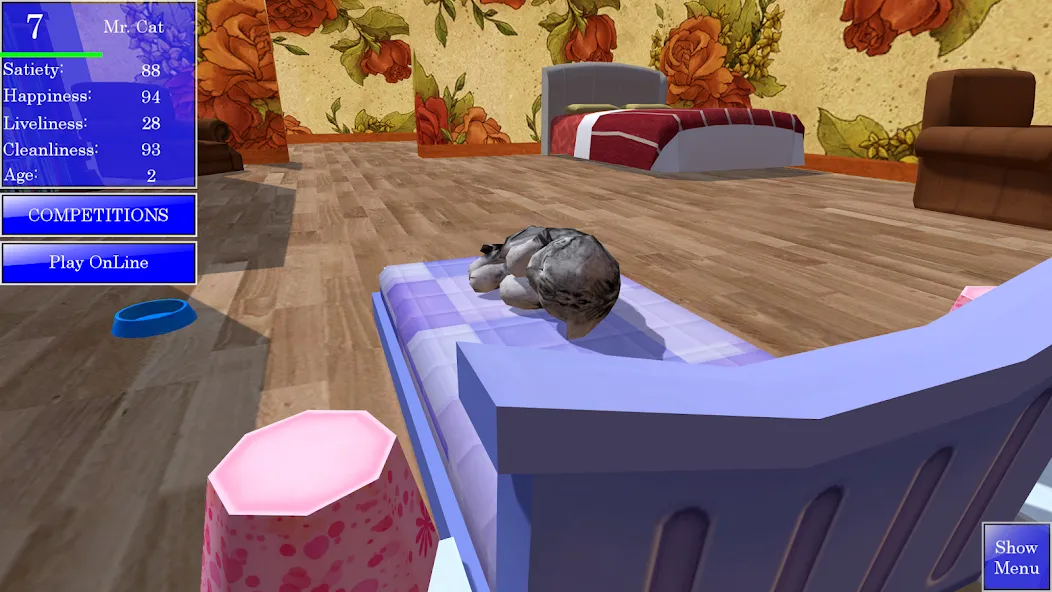 Cute Pocket Cat 3D (Сьют Покет Кэт 3Д) [МОД: Много монет, Открытые уровни и Мега MOD] Screenshot 3