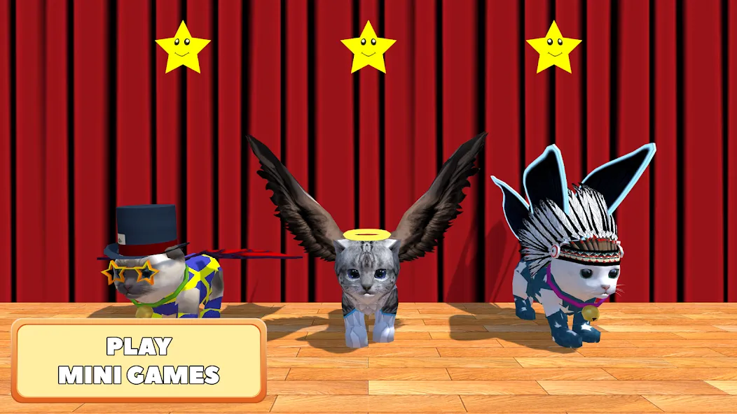 Cute Pocket Cat 3D - Part 2 (Сьют Покет Кэт 3Д) [МОД: Деньги, Монеты и Меню MOD] Screenshot 4
