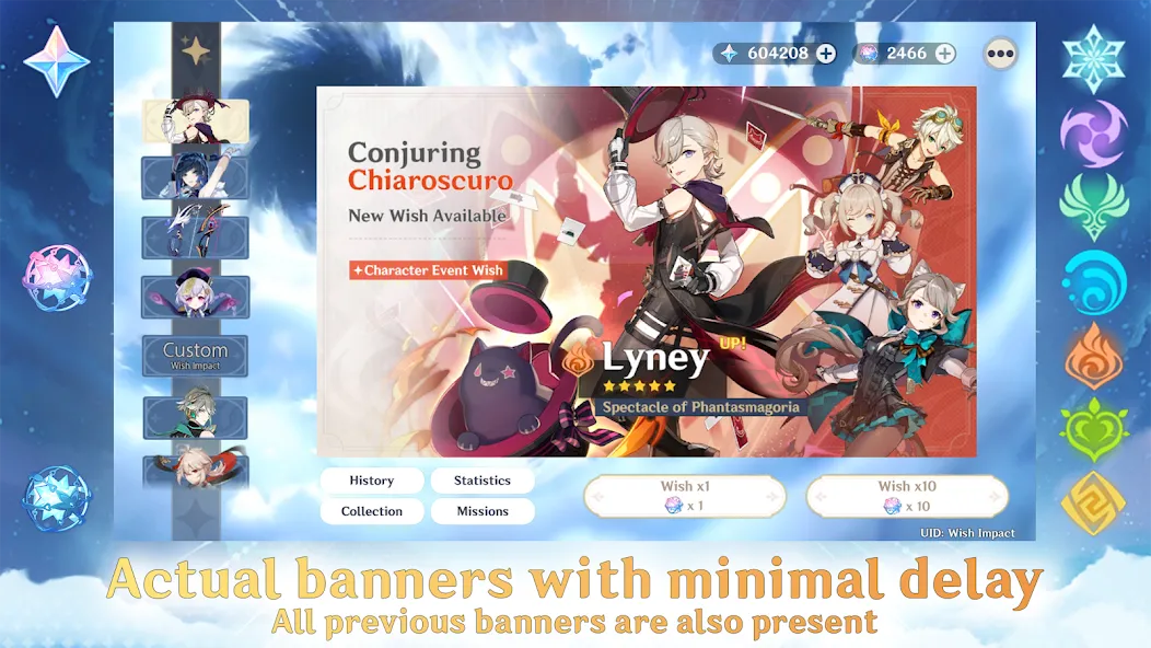 Wish Impact: Genshin Wish Sim (Уиш Импакт) [МОД: Много денег, Монет и Все открыто] Screenshot 2