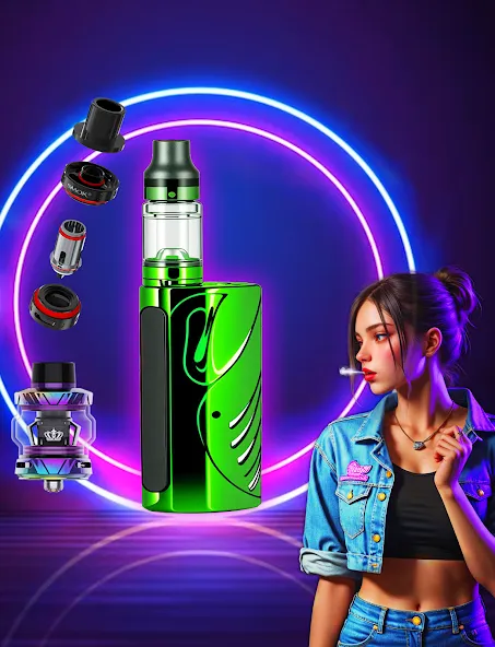 Virtual Vape Smoke Simulation (Виртуальное имитирование дыма от вэйпа) [МОД: Много денег, Монет и Все открыто] Screenshot 3
