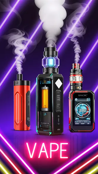 Virtual Vape Smoke Simulation (Виртуальное имитирование дыма от вэйпа) [МОД: Много денег, Монет и Все открыто] Screenshot 4