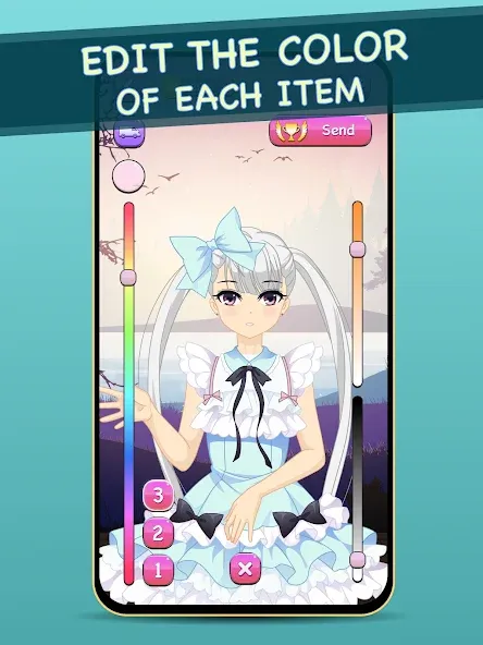 Anime Dress Up for Adults [МОД: Много монет, Открытые уровни и Мега MOD] Screenshot 4