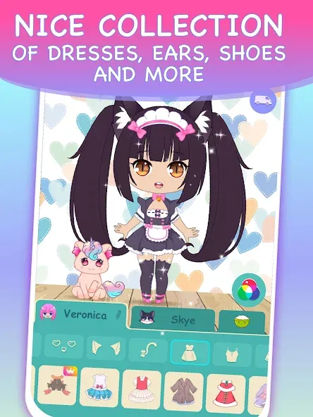 Chibi Dress Up Games for Girls [МОД: Деньги, Монеты и Меню MOD] Screenshot 3