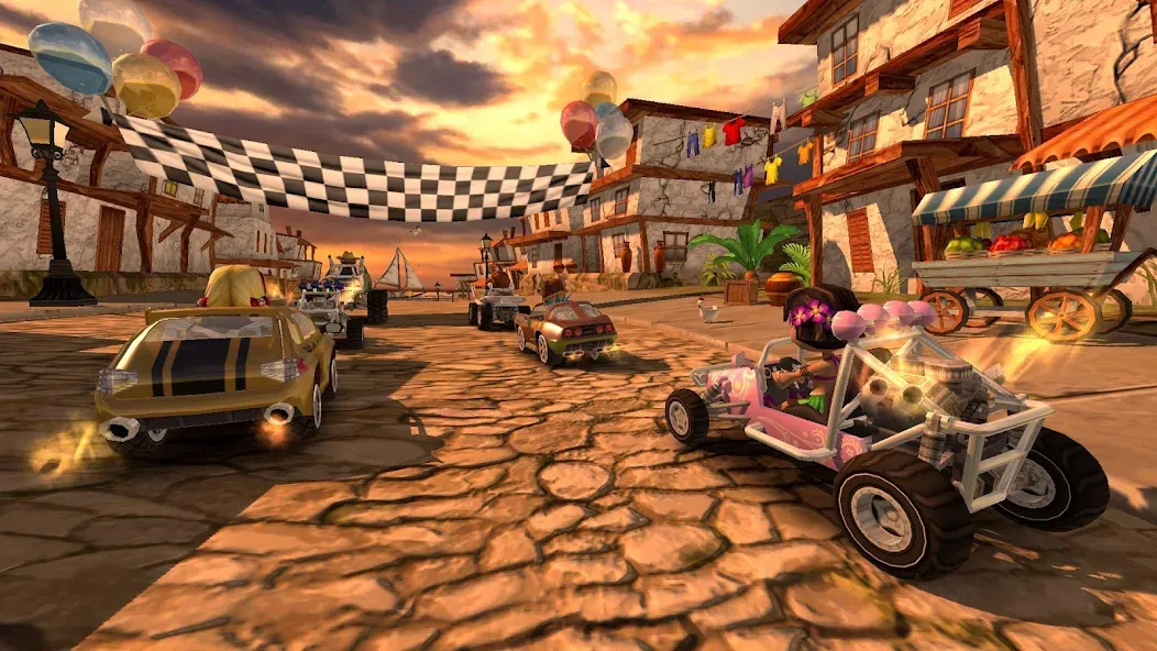 Beach Buggy Racing (Бич Багги Рейсинг) [МОД: Много монет, Открытые уровни и Мега MOD] Screenshot 1
