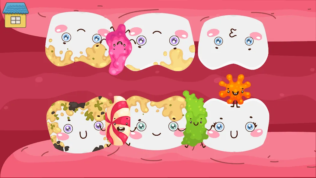 Funny Teeth kids dentist care! [МОД: Много монет, Открытые уровни и Мега MOD] Screenshot 5
