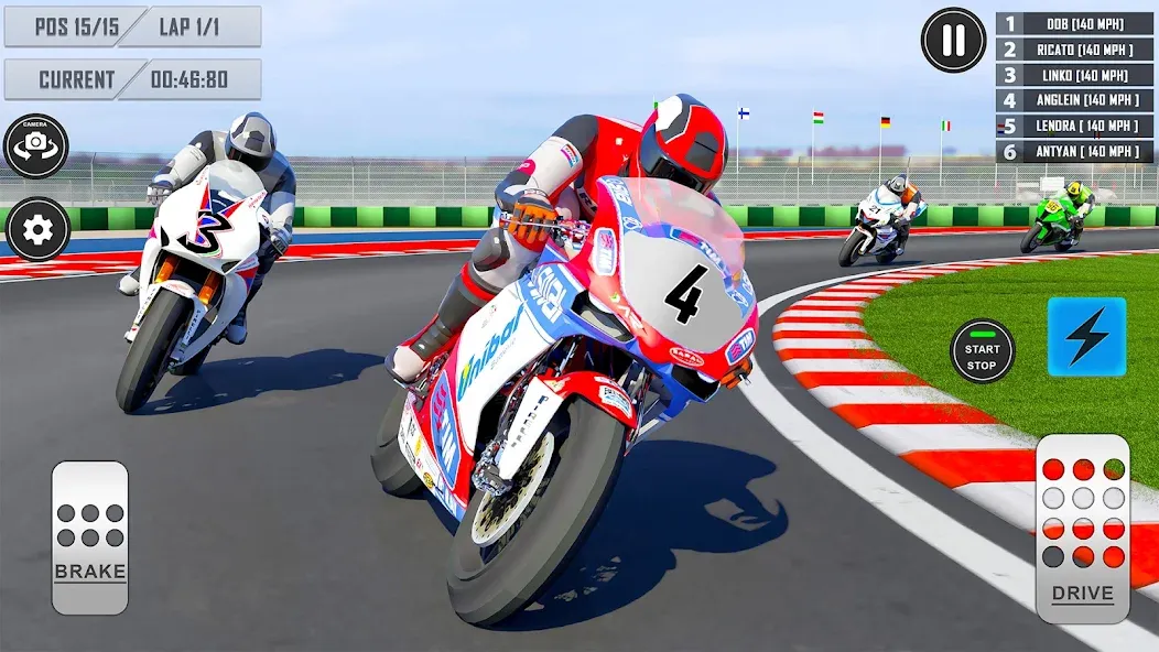 3D Bike Racing Games Offline [МОД: Много монет, Открытые уровни и Мега MOD] Screenshot 1