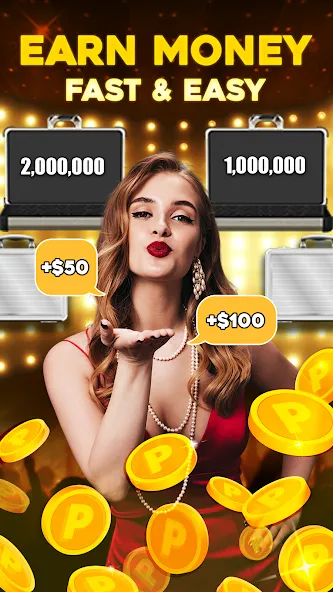 Deal Be Richest: Vegas Coin (Голден Дил Зе Миллион Прайз) [МОД: Деньги, Монеты и Меню MOD] Screenshot 1