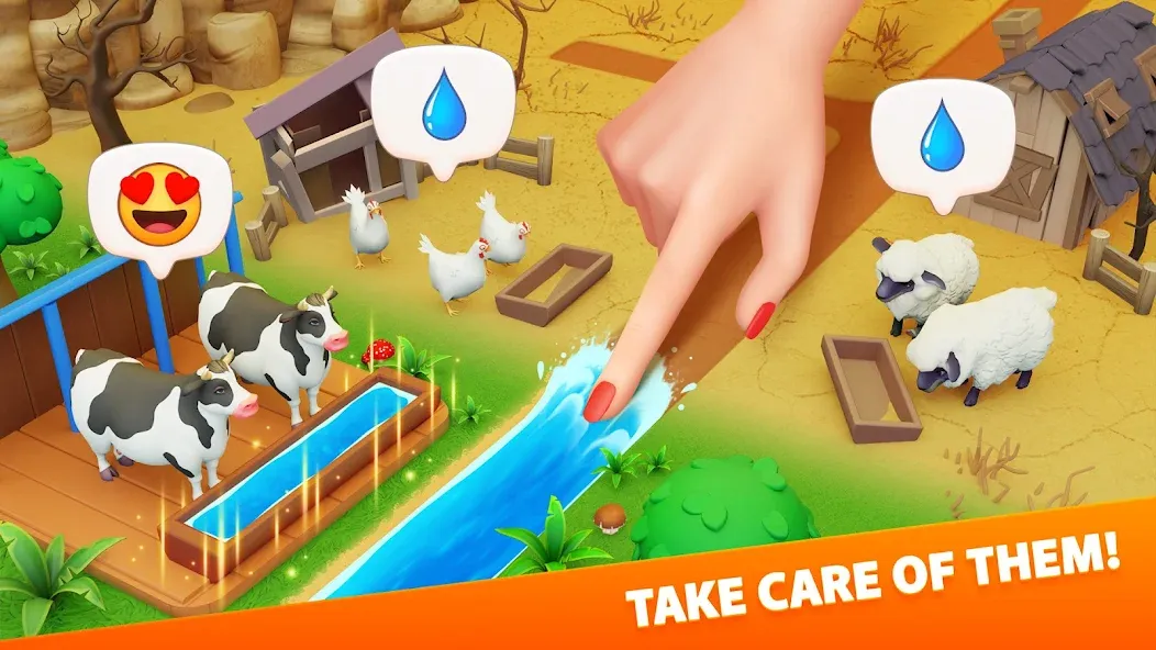 Klondike Adventures: Farm Game [МОД: Много денег, Монет и Все открыто] Screenshot 1