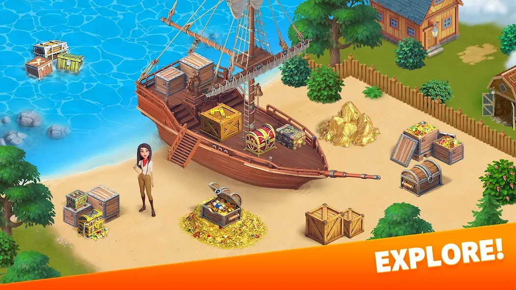 Klondike Adventures: Farm Game [МОД: Много денег, Монет и Все открыто] Screenshot 5