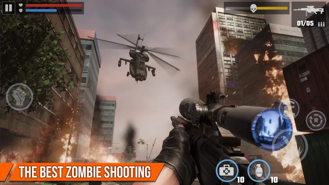 Dead Target: Zombie Games 3D [МОД: Все открыто, Дополнительные деньги и Меню MOD] Screenshot 4