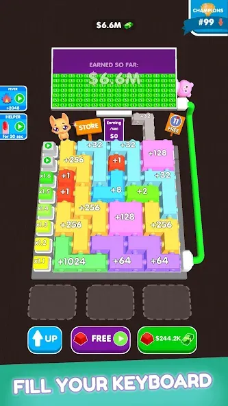 Button Fever (Баттон Фивер) [МОД: Все открыто, Дополнительные деньги и Меню MOD] Screenshot 2