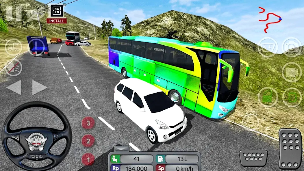 Coach Tourist Bus City Driving [МОД: Все открыто, Дополнительные деньги и Меню MOD] Screenshot 3