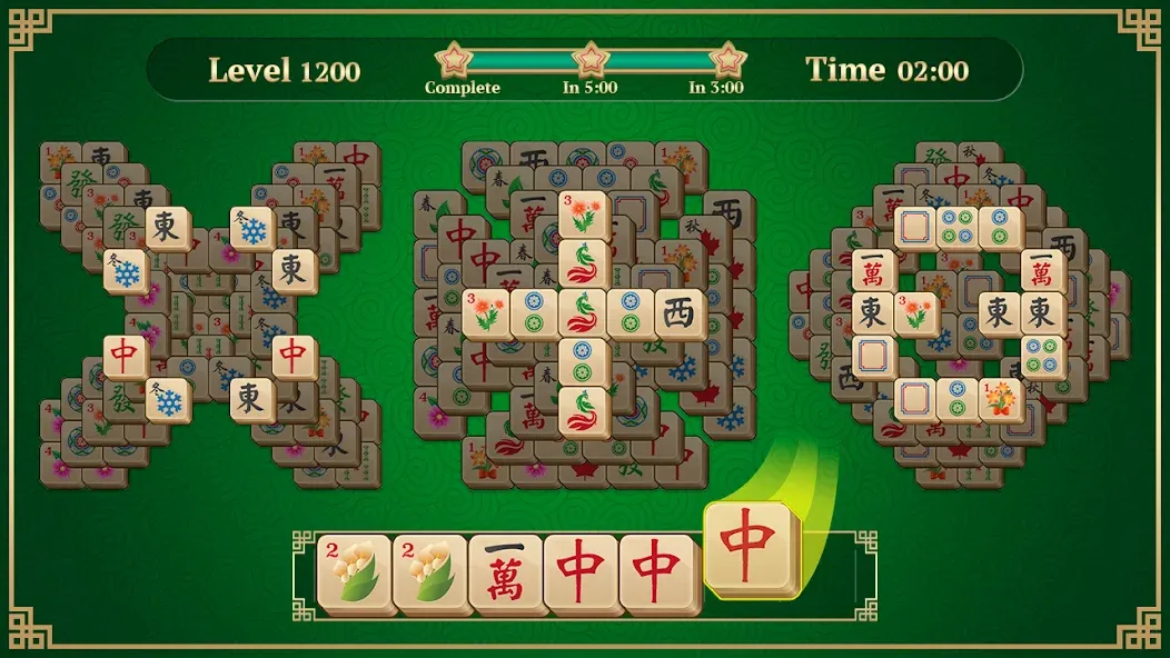 Mahjong Solitaire: 3 Tiles (Маджонг Классик) [MOD: Все разблокировано] - Скриншот 1