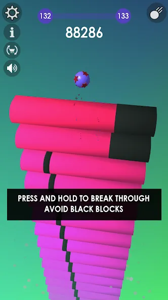 Ball: Blast colorful bricks 3d [МОД: Много денег, Монет и Все открыто] Screenshot 1