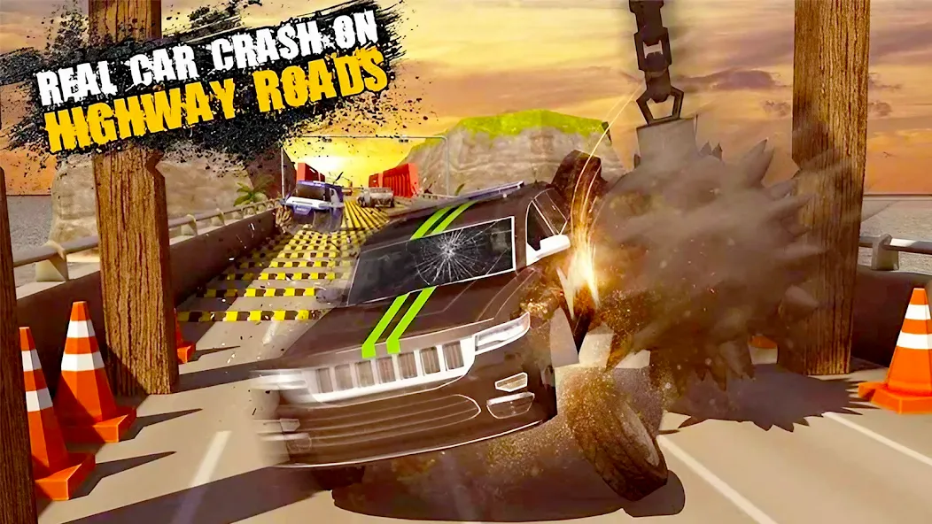 Car Crash Speed Bump Car Games [МОД: Меню, Бесконечные монеты и Открытые уровни] Screenshot 1