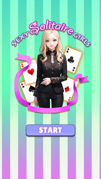 Sexy solitaire girls: ani card (Сэкси солитер девушки) [МОД: Меню, Бесконечные монеты и Открытые уровни] Screenshot 1