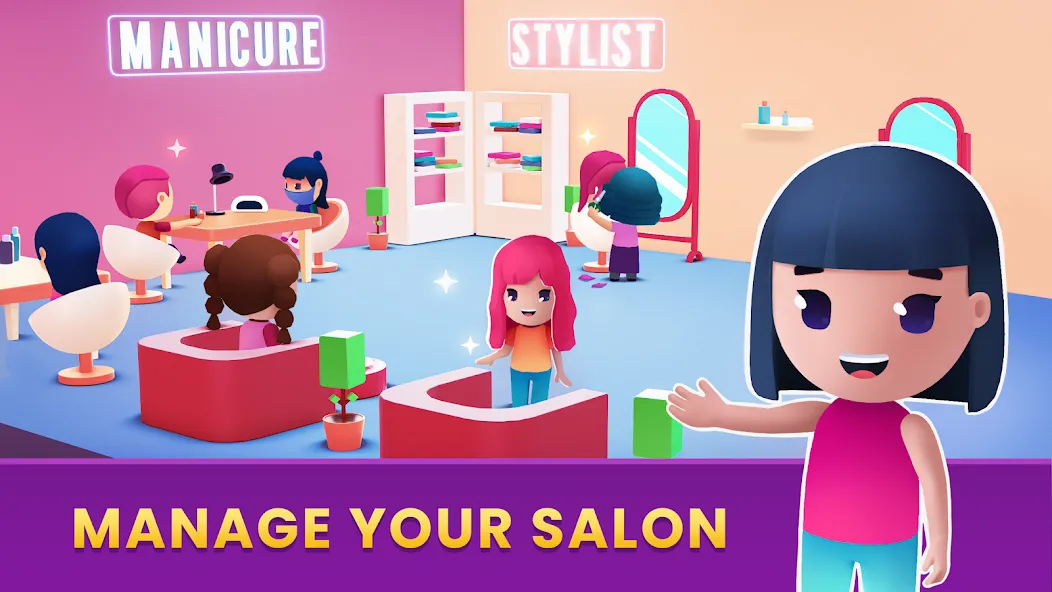 Idle Beauty Salon Tycoon (Айдл Бьюти Салон Тайкун) [МОД: Деньги, Монеты и Меню MOD] Screenshot 1
