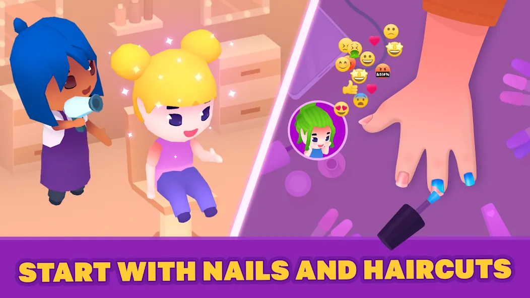 Idle Beauty Salon Tycoon (Айдл Бьюти Салон Тайкун) [МОД: Деньги, Монеты и Меню MOD] Screenshot 3
