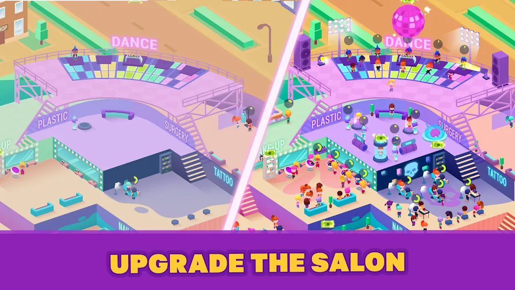 Idle Beauty Salon Tycoon (Айдл Бьюти Салон Тайкун) [МОД: Деньги, Монеты и Меню MOD] Screenshot 4