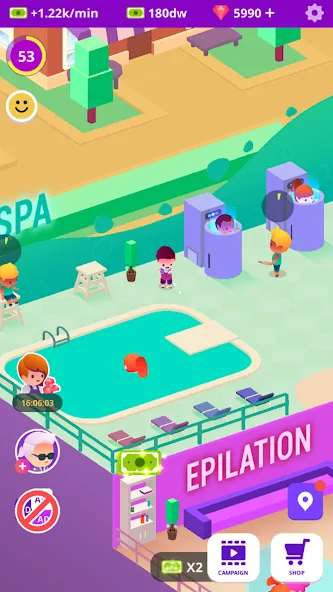 Idle Beauty Salon Tycoon (Айдл Бьюти Салон Тайкун) [МОД: Деньги, Монеты и Меню MOD] Screenshot 5
