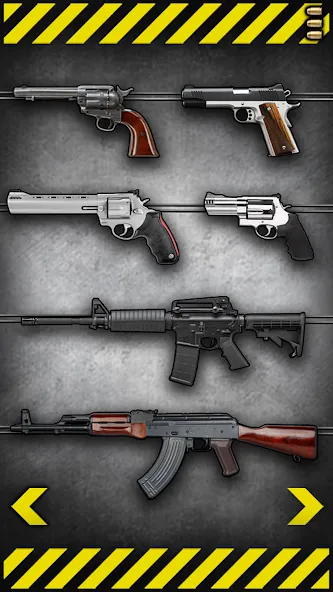 Fire Weapons Simulator [МОД: Много монет, Открытые уровни и Мега MOD] Screenshot 1