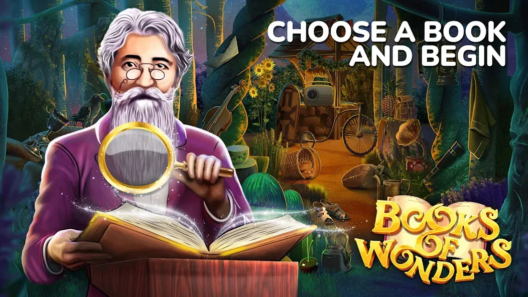 Books of Wonder Hidden Objects [МОД: Много монет, Открытые уровни и Мега MOD] Screenshot 1