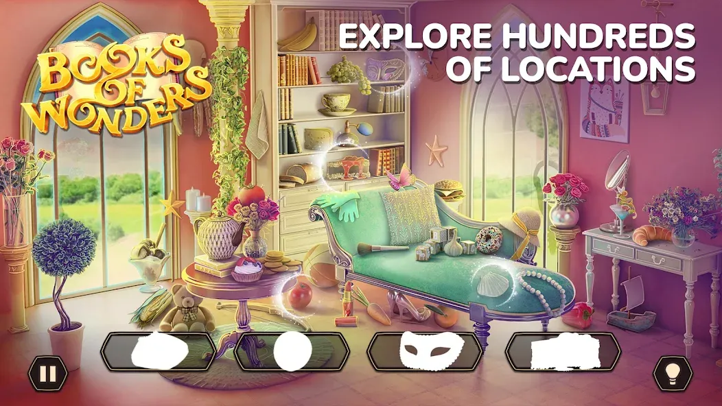 Books of Wonder Hidden Objects [МОД: Много монет, Открытые уровни и Мега MOD] Screenshot 3