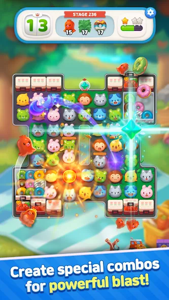 Anipang Match (Анипанг Матч) [МОД: Деньги, Монеты и Меню MOD] Screenshot 2