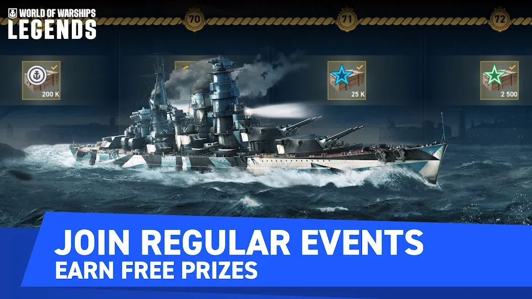 World of Warships Legends PvP (Ворлд оф Варшипс Легендс) [МОД: Много денег, Монет и Все открыто] Screenshot 3