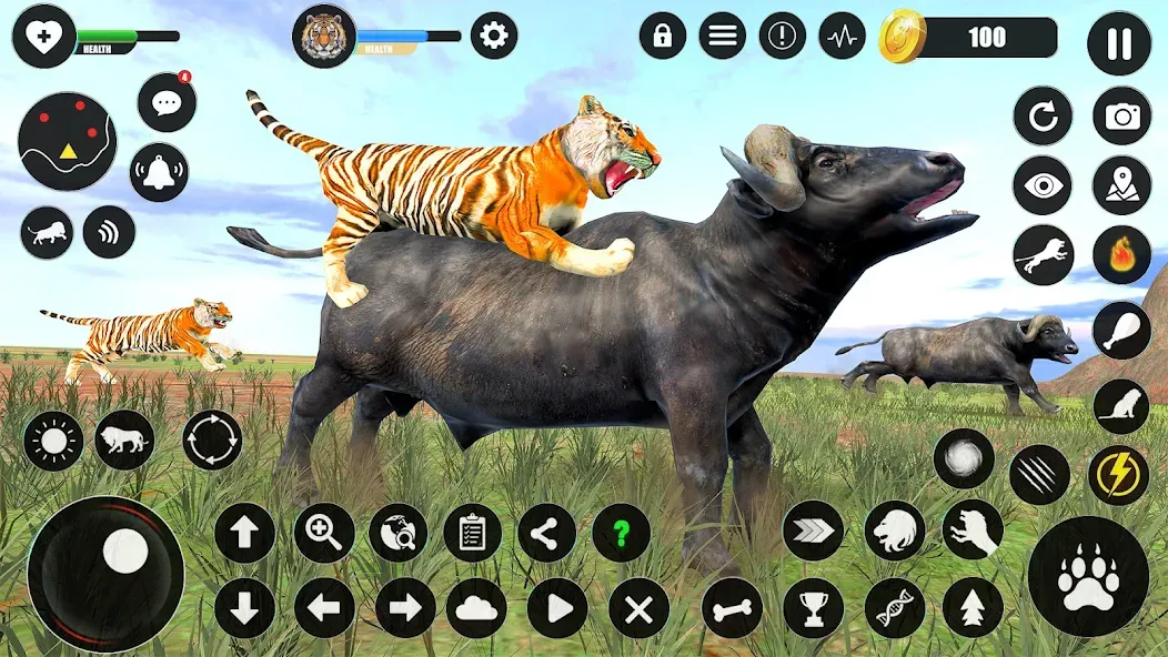 Tiger Simulator Animal Games (Тигровый симулятор  игры с животными) [МОД: Меню, Бесконечные монеты и Открытые уровни] Screenshot 4
