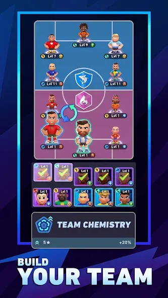 AFK Football: RPG Soccer Games [МОД: Много денег, Монет и Все открыто] Screenshot 3