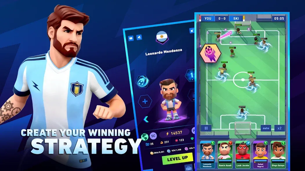 AFK Football: RPG Soccer Games [МОД: Много денег, Монет и Все открыто] Screenshot 5
