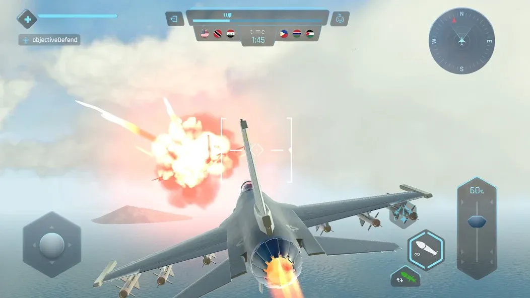 Sky Warriors: Airplane Games (Скай Ворриорс) [МОД: Много монет, Открытые уровни и Мега MOD] Screenshot 5