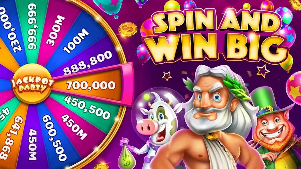 Jackpot Party Casino Slots (Джекпот Пати) [МОД: Бесконечные деньги, Монеты и Мега MOD] Screenshot 1