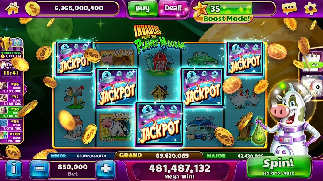 Jackpot Party Casino Slots (Джекпот Пати) [МОД: Бесконечные деньги, Монеты и Мега MOD] Screenshot 3