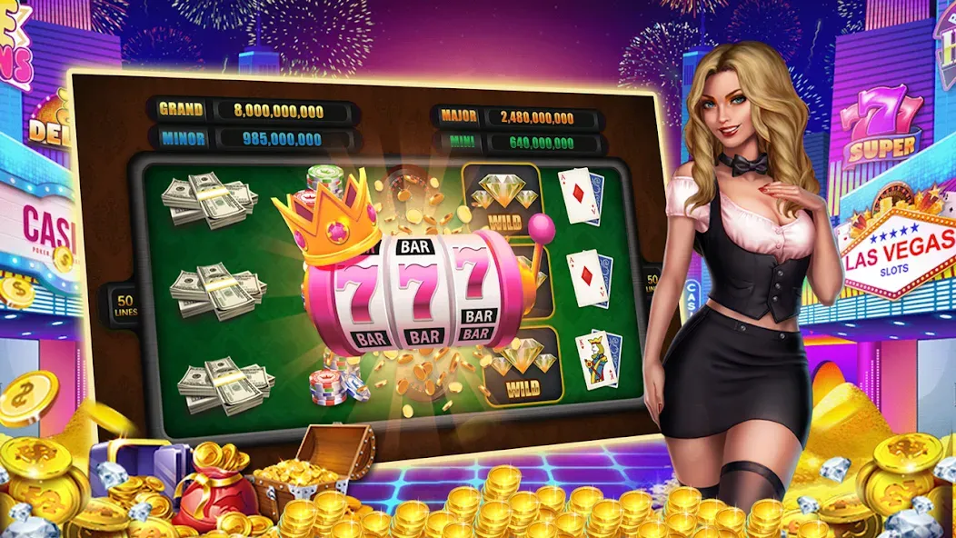 Winning Jackpot Slots Casino [МОД: Много монет, Открытые уровни и Мега MOD] Screenshot 3